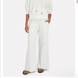 NWT Staud Wide Leg White Cotton Sweatpants XS